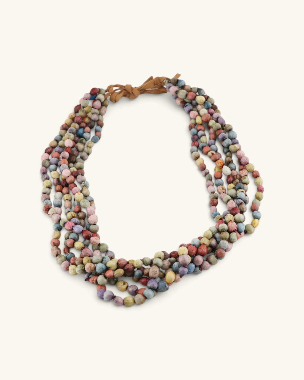 Six-Strand Bead Necklace in Dusted Multicolor