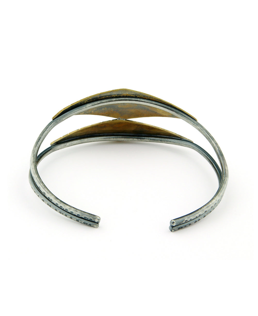 Medina Cuff in Oxidized Silver and Brass
