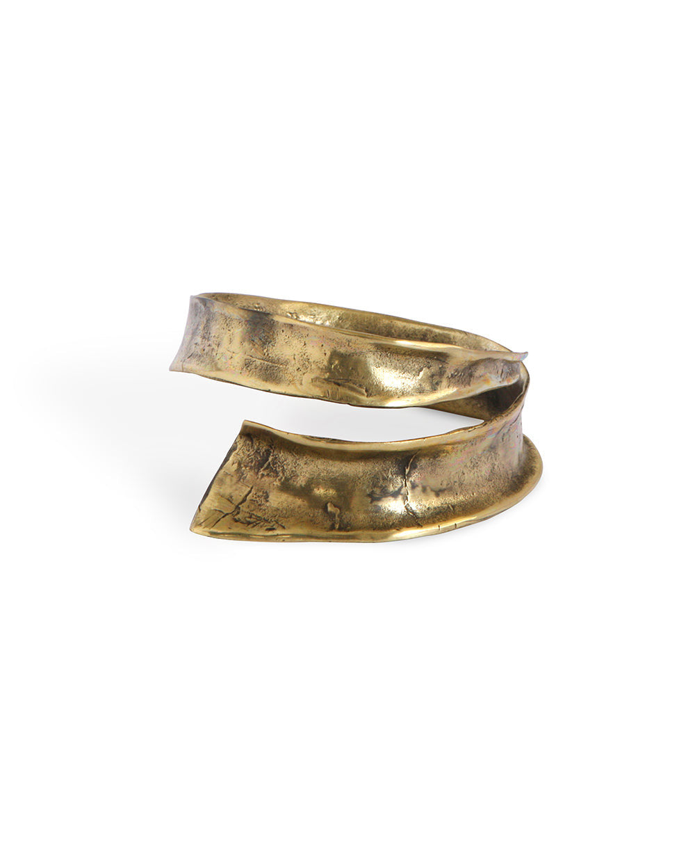 Bronze Wrap Cuff with Tapered Points