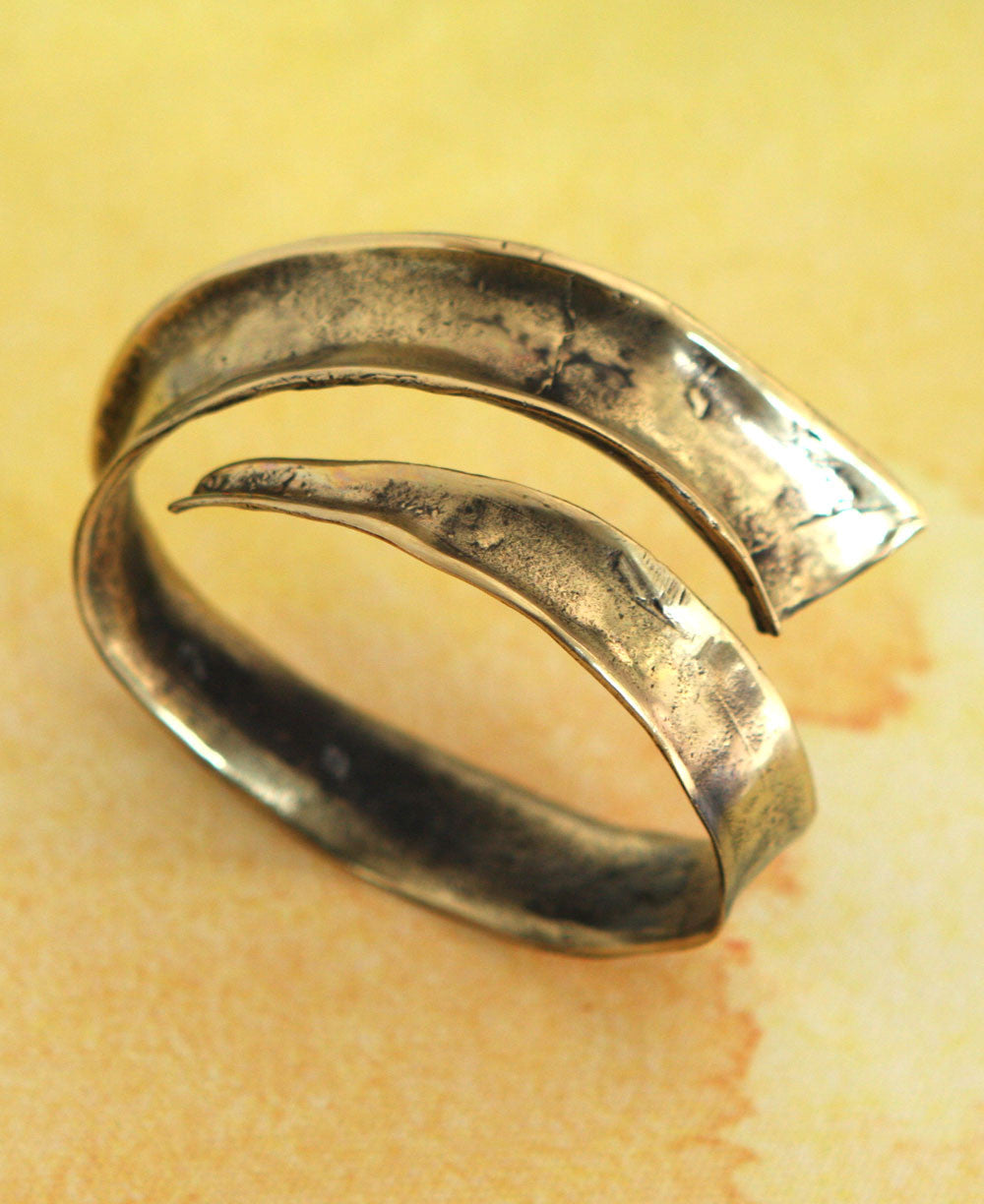 Bronze Wrap Cuff with Tapered Points