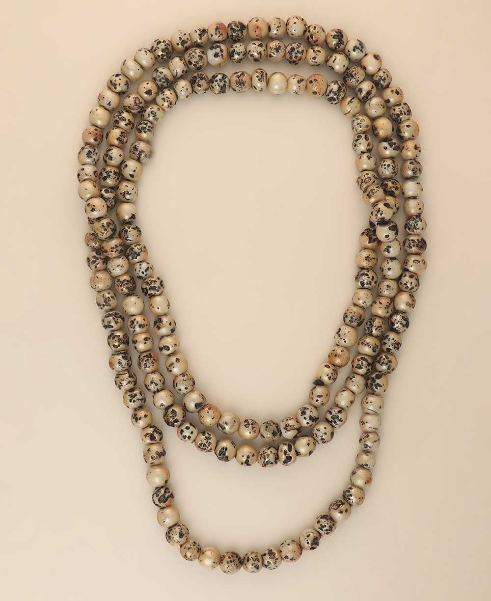 Speckled Turquoise Glass Bead Rope Necklace