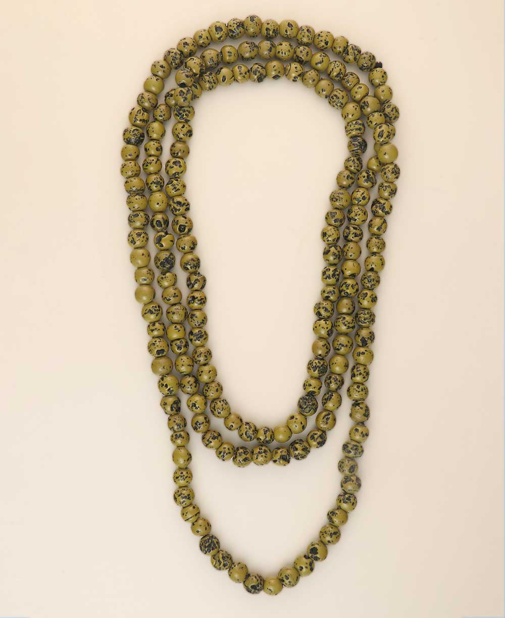 Speckled Turquoise Glass Bead Rope Necklace