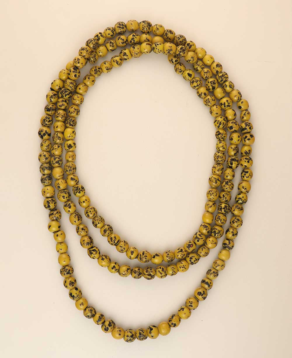 Speckled Turquoise Glass Bead Rope Necklace