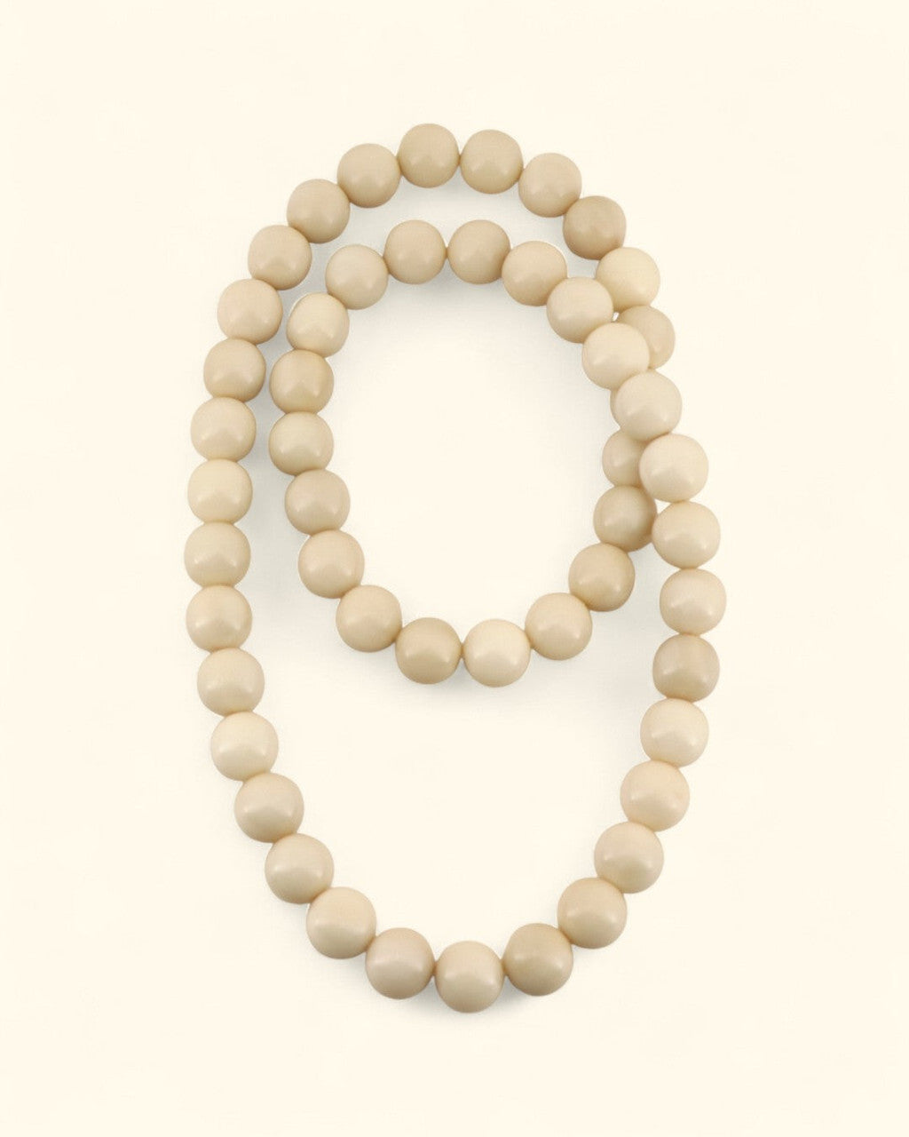 Round Tagua Bead Strand Necklace