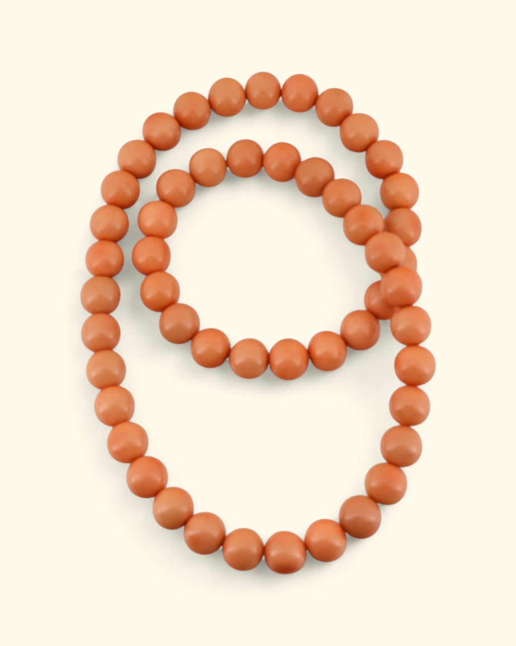 Round Tagua Bead Strand Necklace