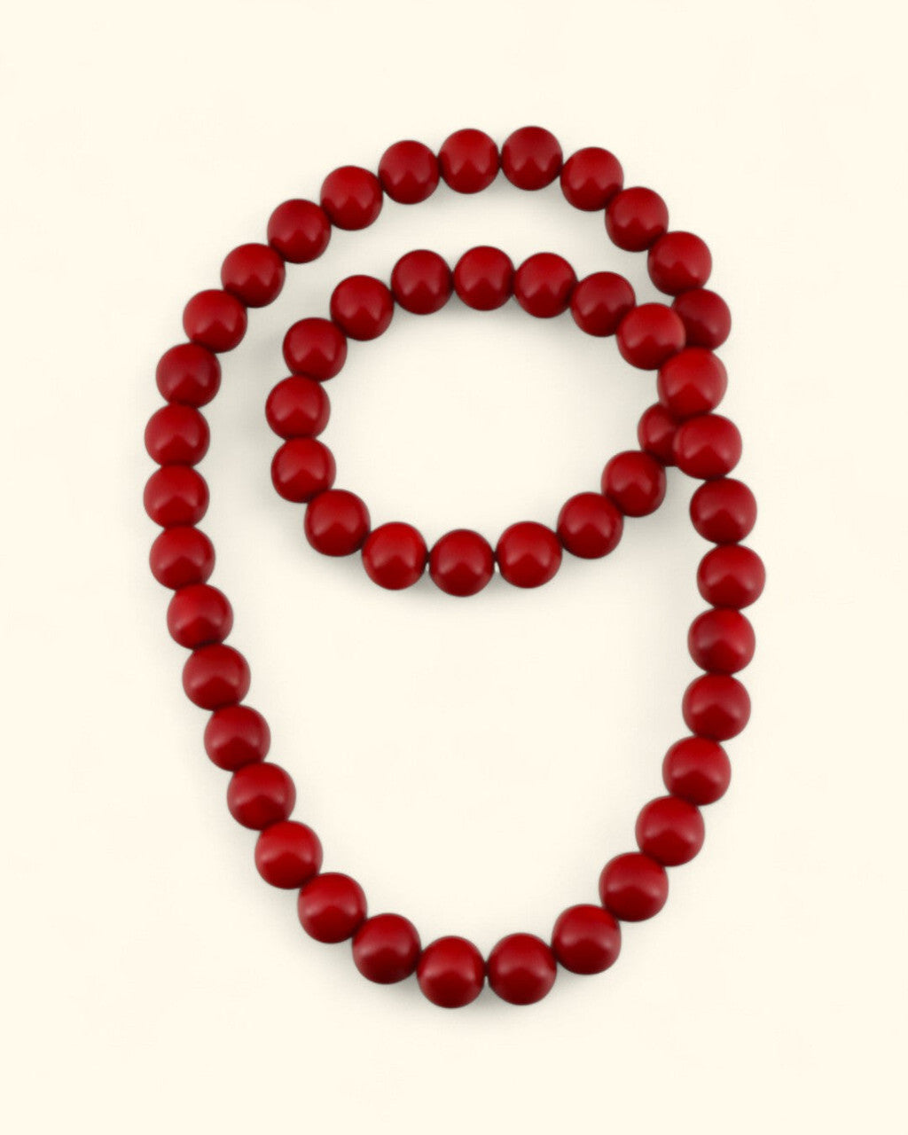 Round Tagua Bead Strand Necklace