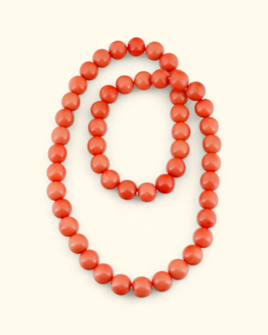 Round Tagua Bead Strand Necklace