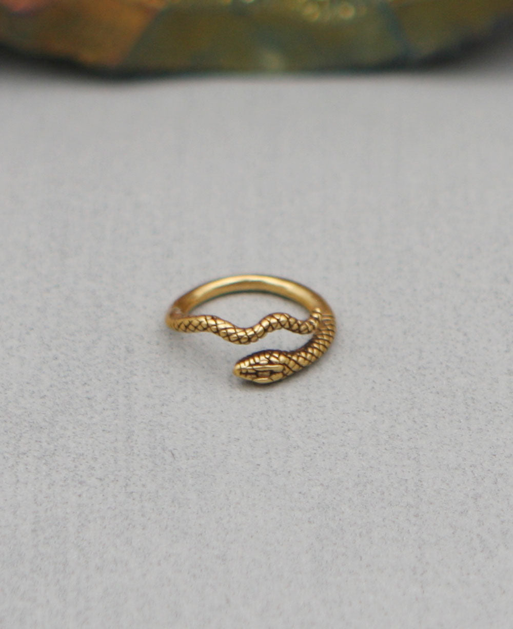 Coiled Snake Wrap Ring, Gold-Tone