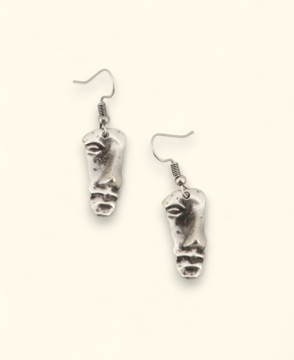 Abstract Face Dangle Earrings