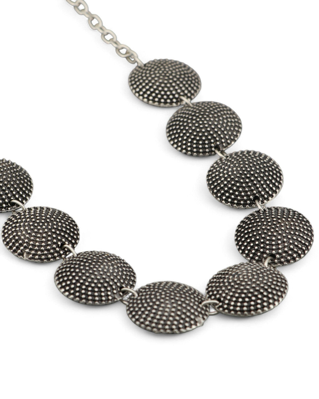 Graduated Dome Disc Necklace