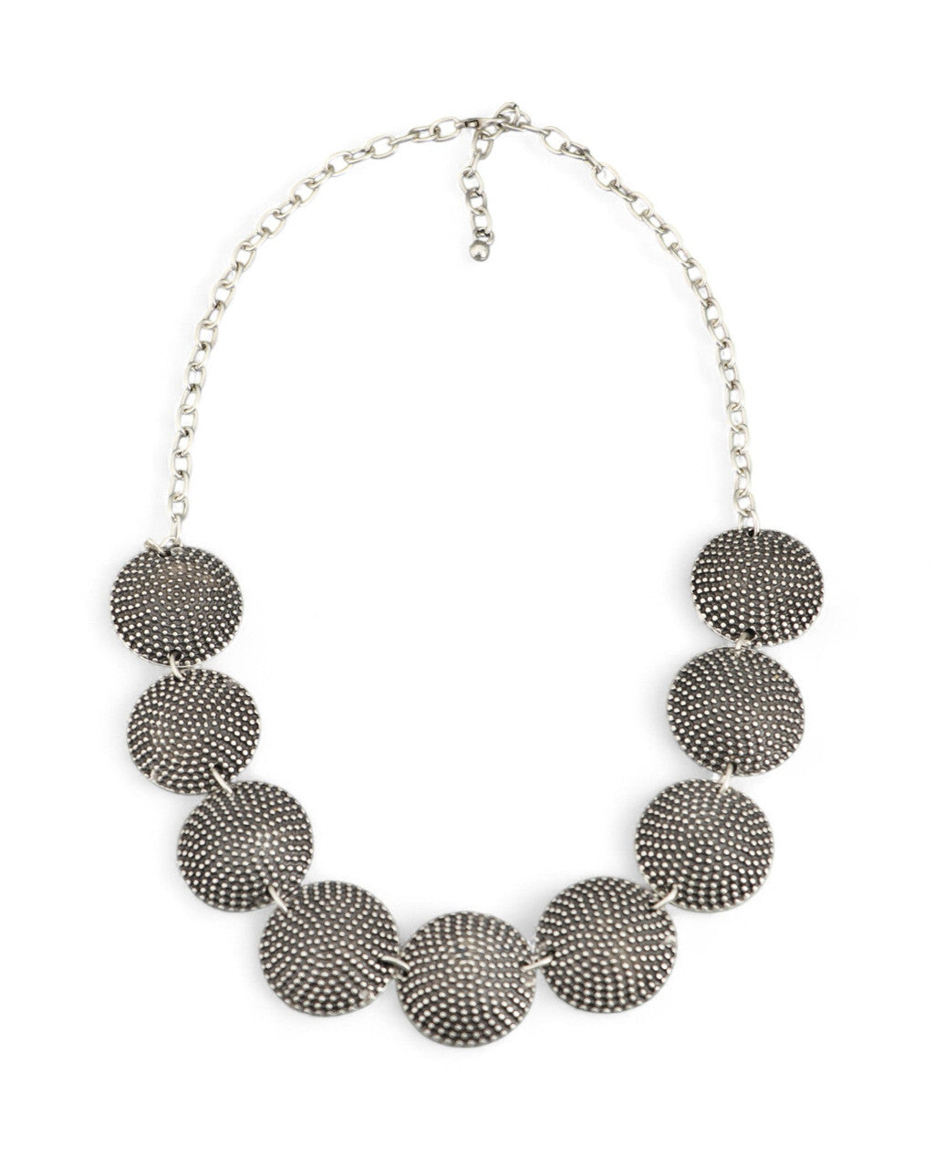 Graduated Dome Disc Necklace