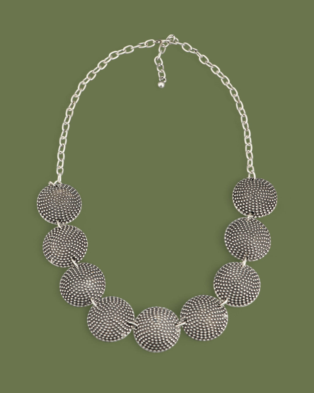 Graduated Dome Disc Necklace
