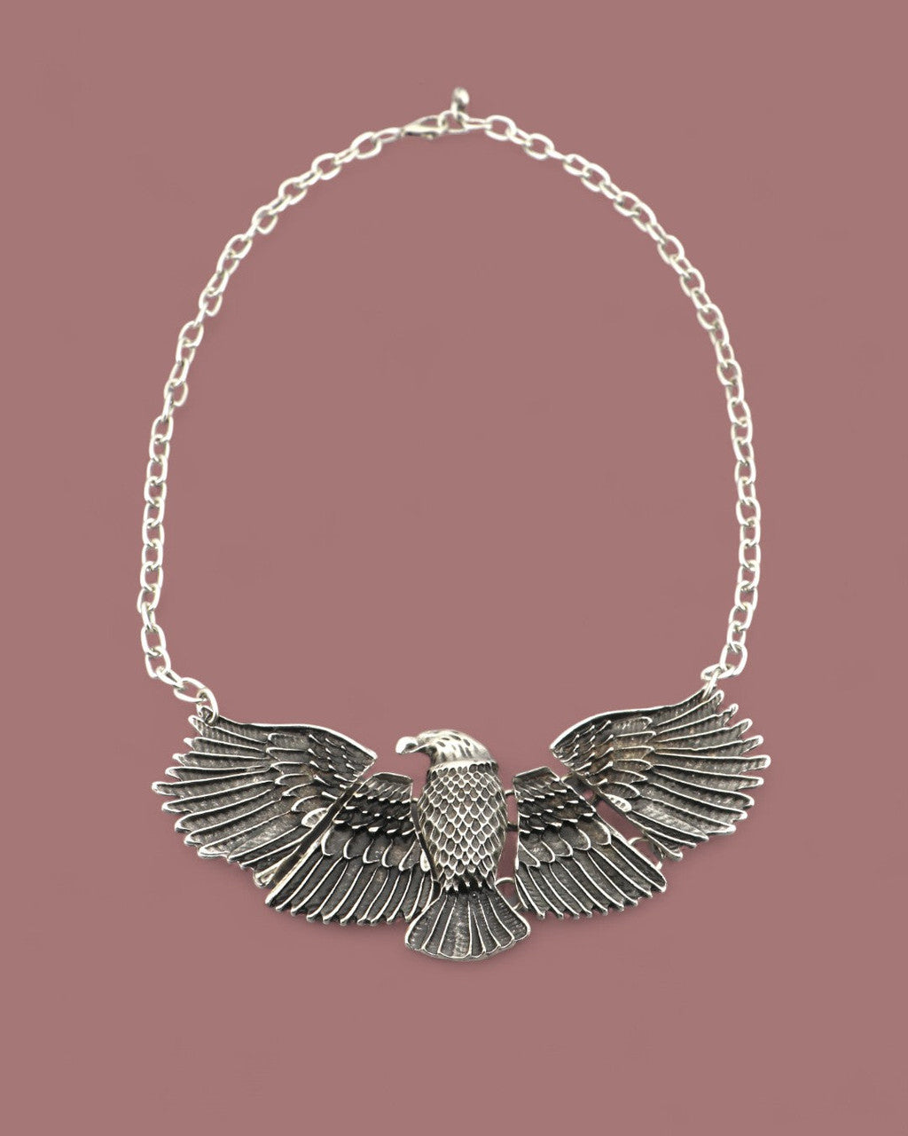 Spread-Wing Eagle Pendant Necklace
