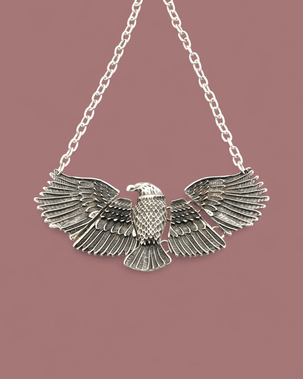 Spread-Wing Eagle Pendant Necklace