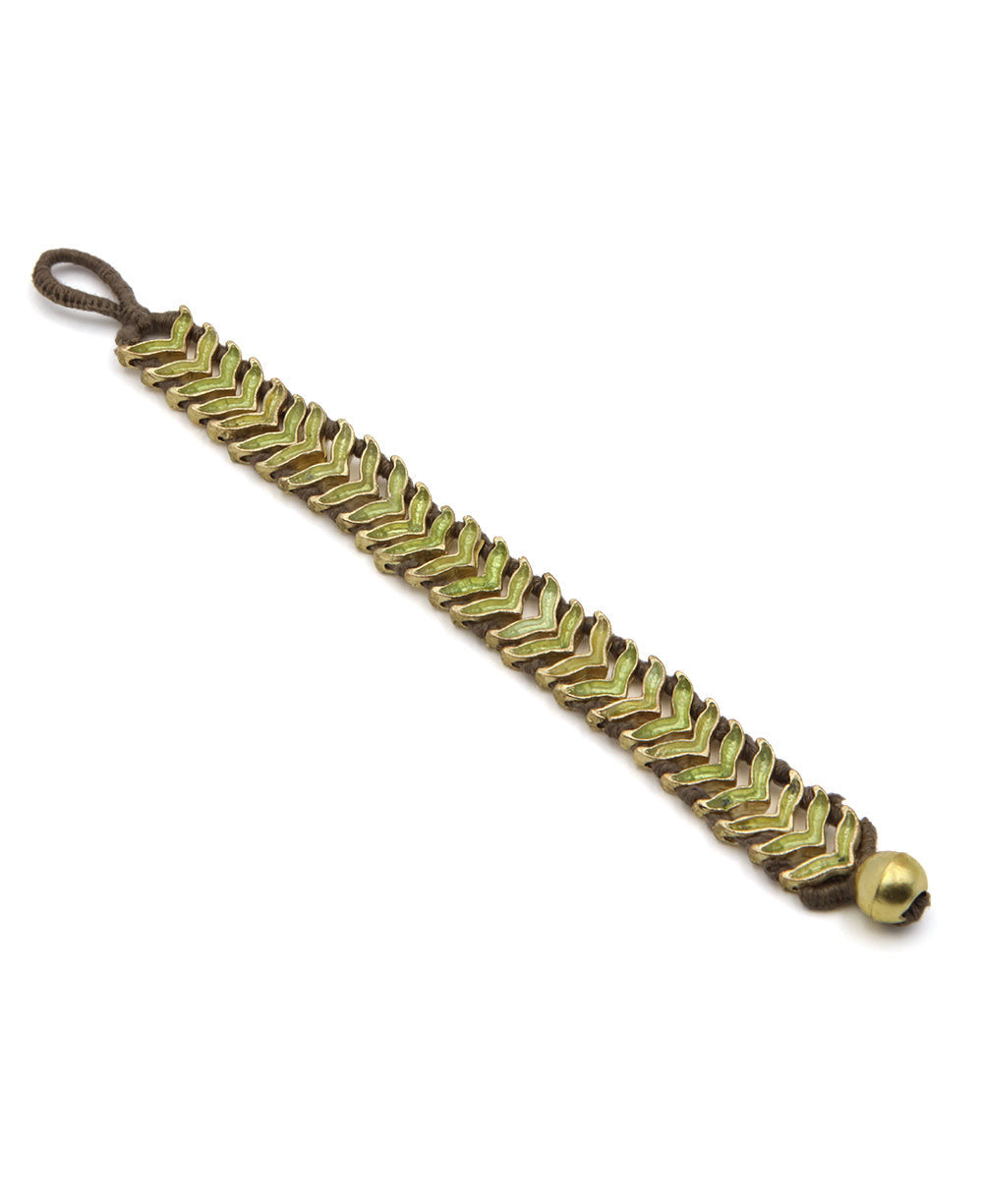 Chartreuse Chevron Link Bracelet
