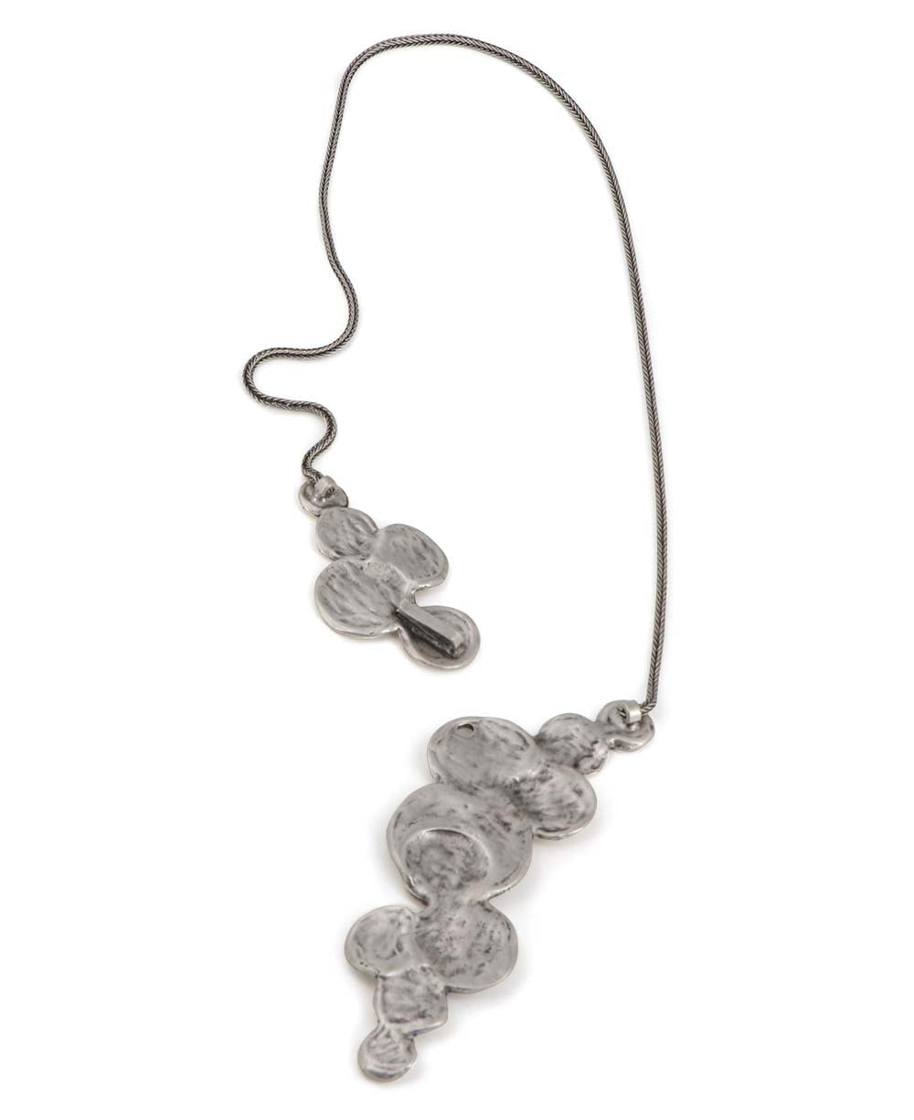 Cascading Hammered Disc Necklace