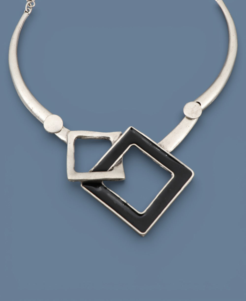 Interlocking Squares Collar Necklace