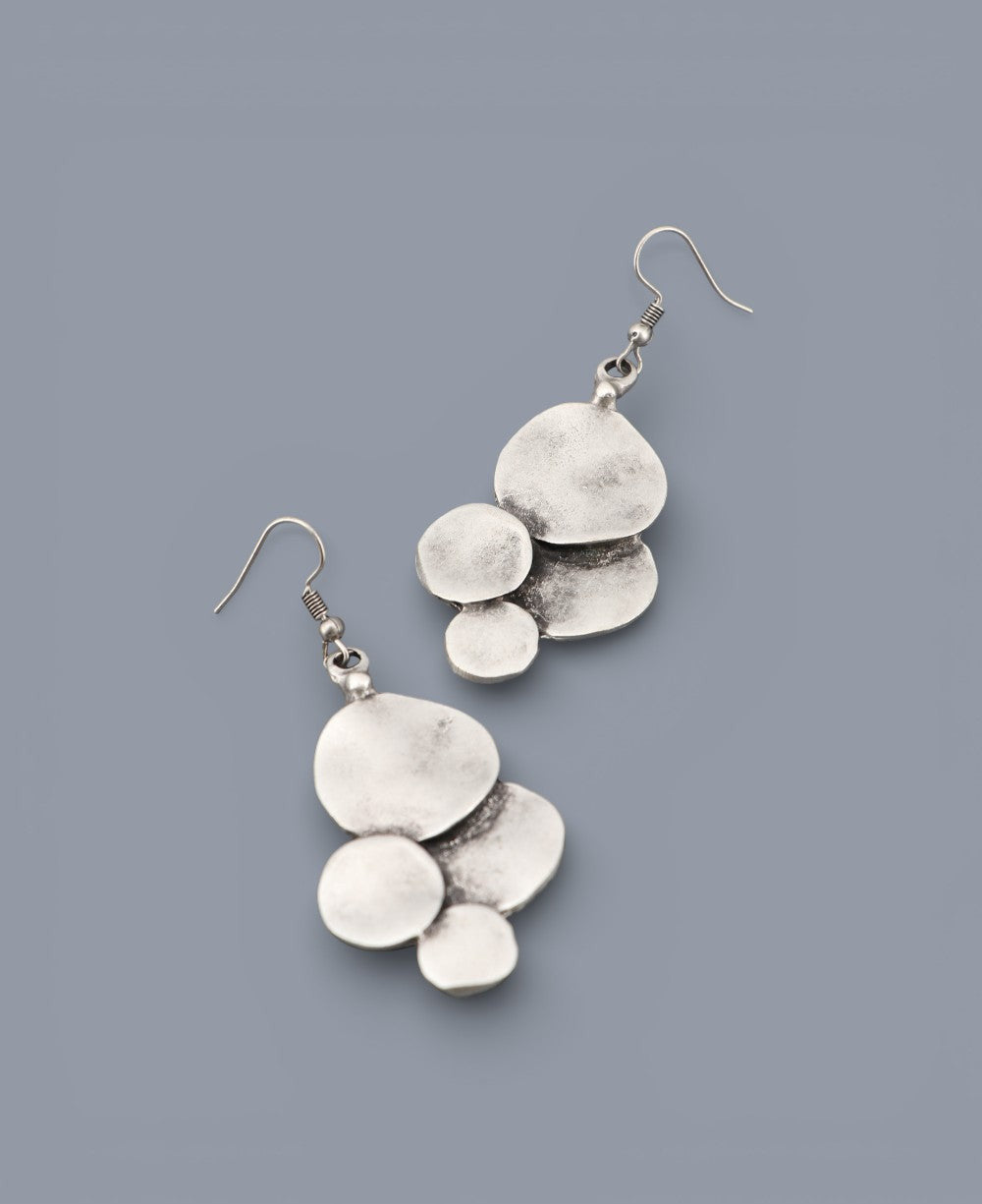 Pebble Cluster Drop Earrings