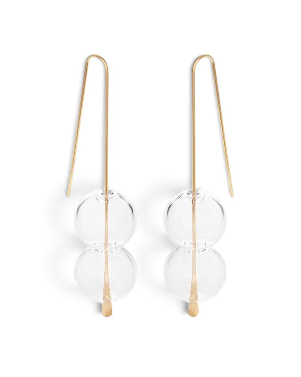 Double Bubble Glass Drop Earrings
