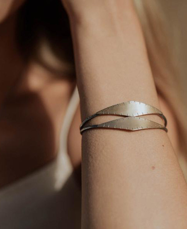 Medina Cuff in Oxidized Silver and Brass
