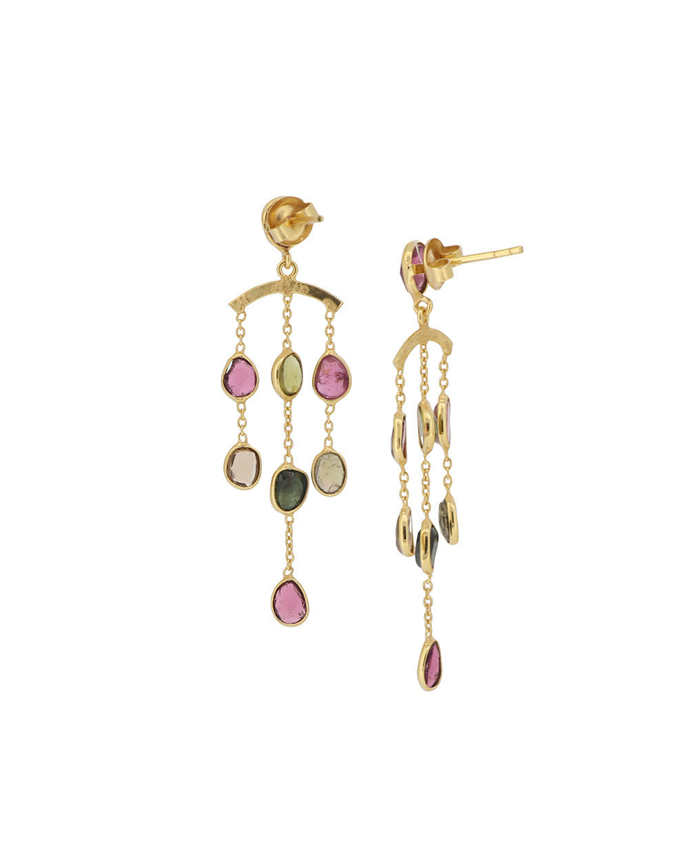 Cascading Tourmaline Chandelier Earrings