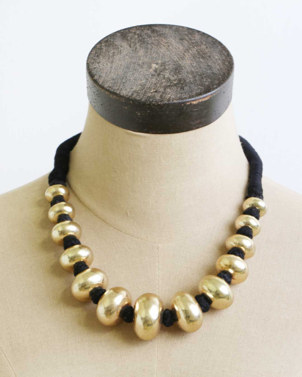 Graduated Rondelle Choker in Champagne Gold
