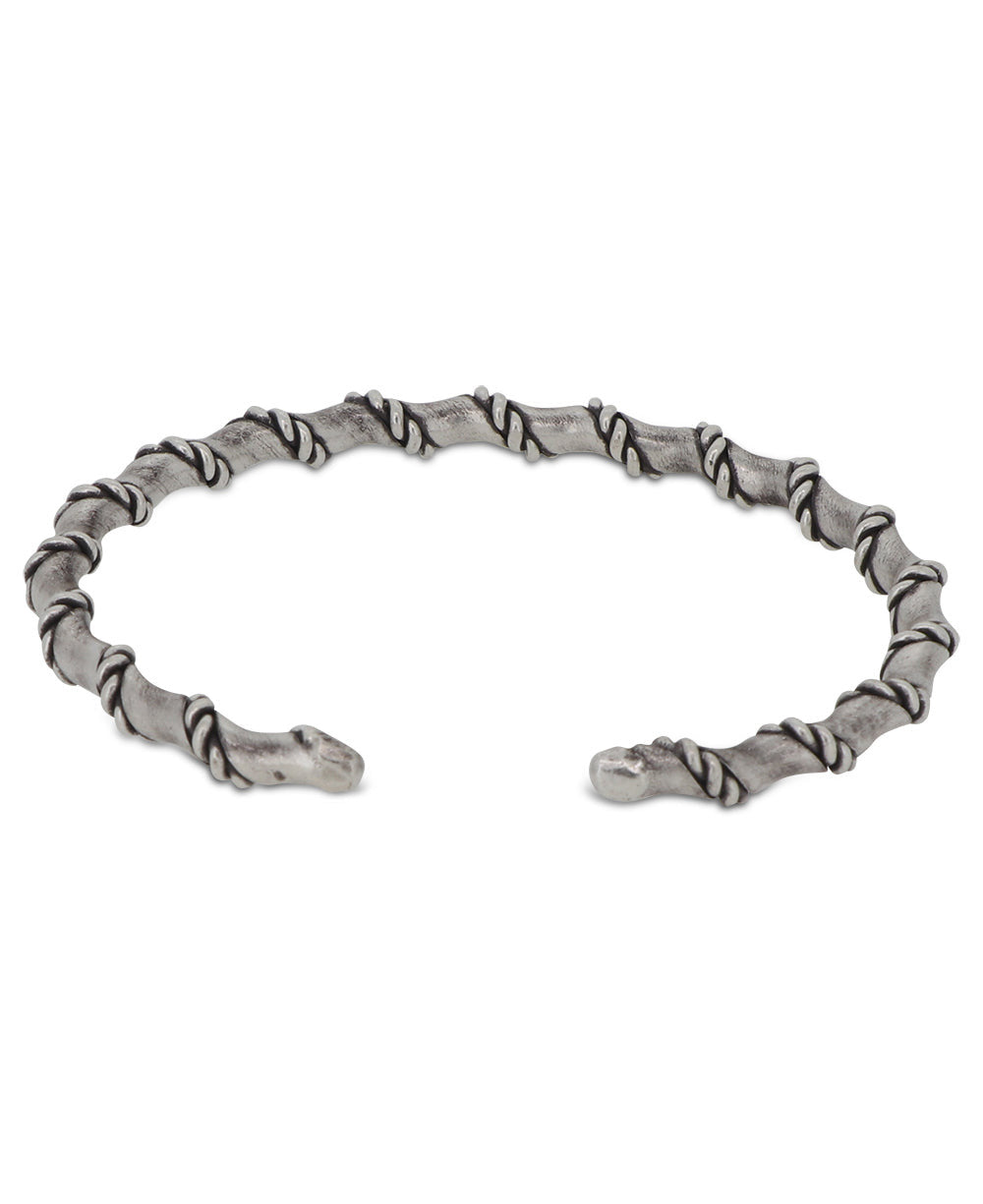 Rope-Spiral Sterling Silver Cuff