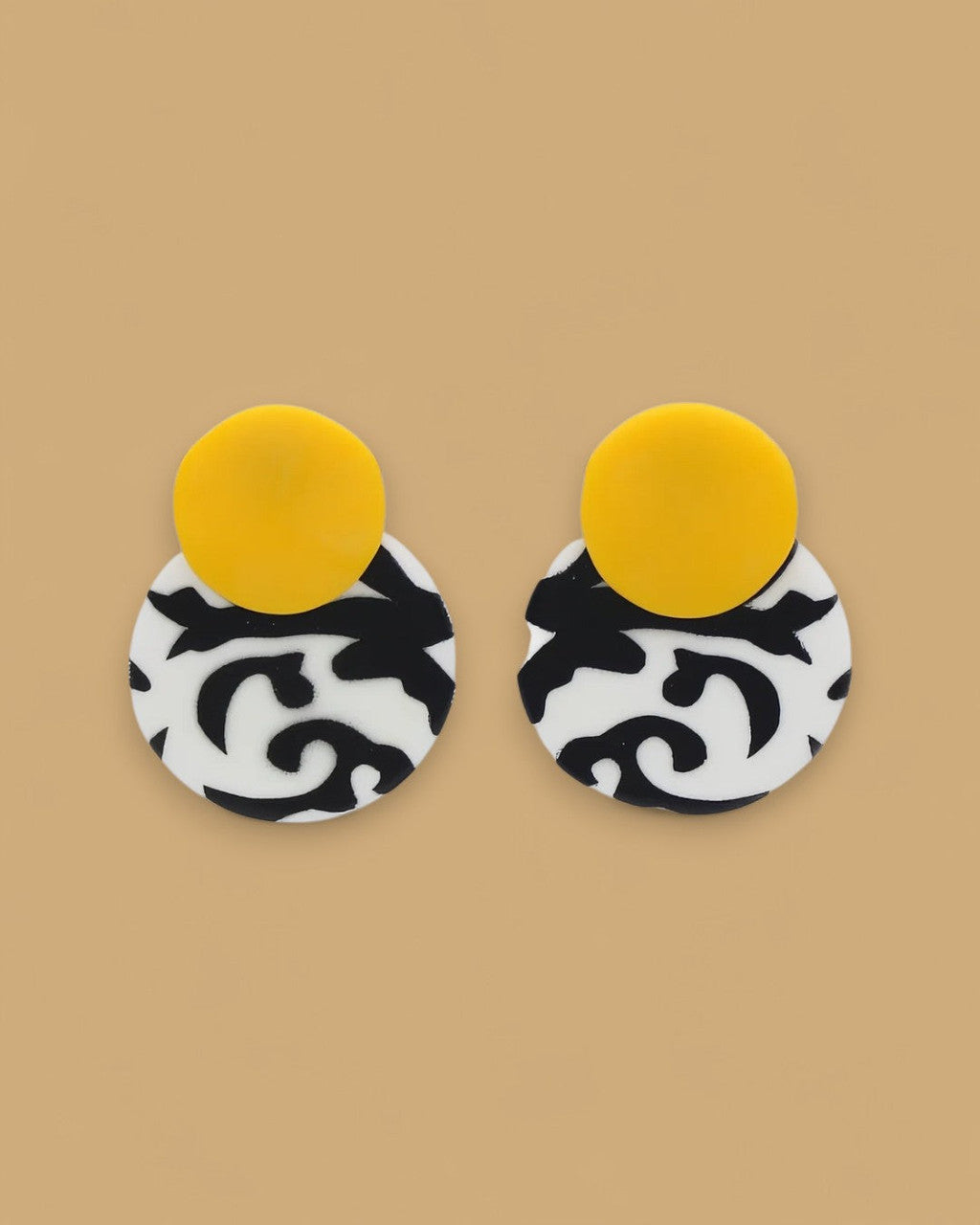 Lola Double-Disc Drop Earrings