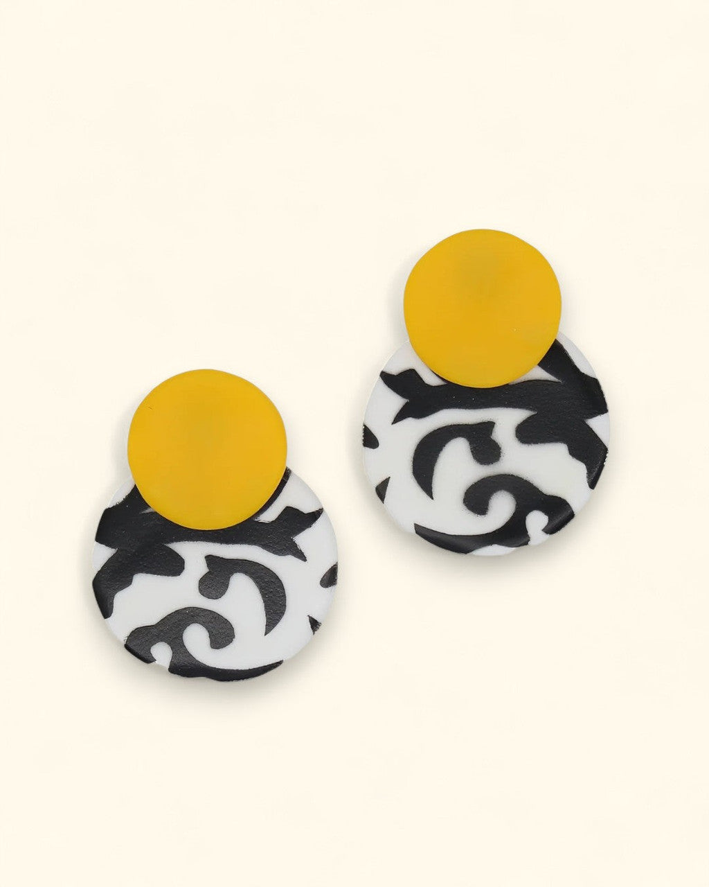 Lola Double-Disc Drop Earrings