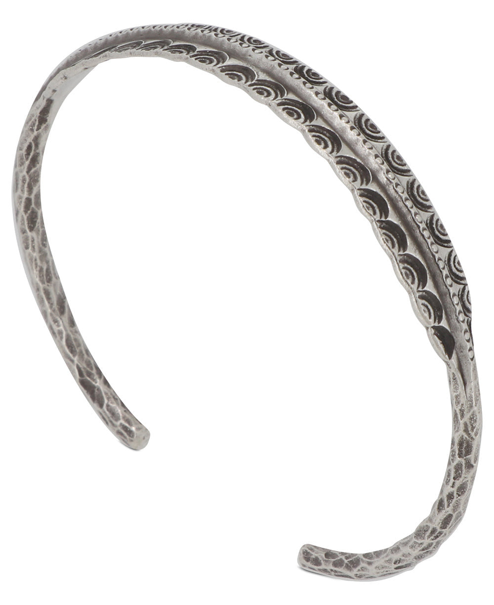 Nested Arc Cuff in Thai Hilltribe Silver
