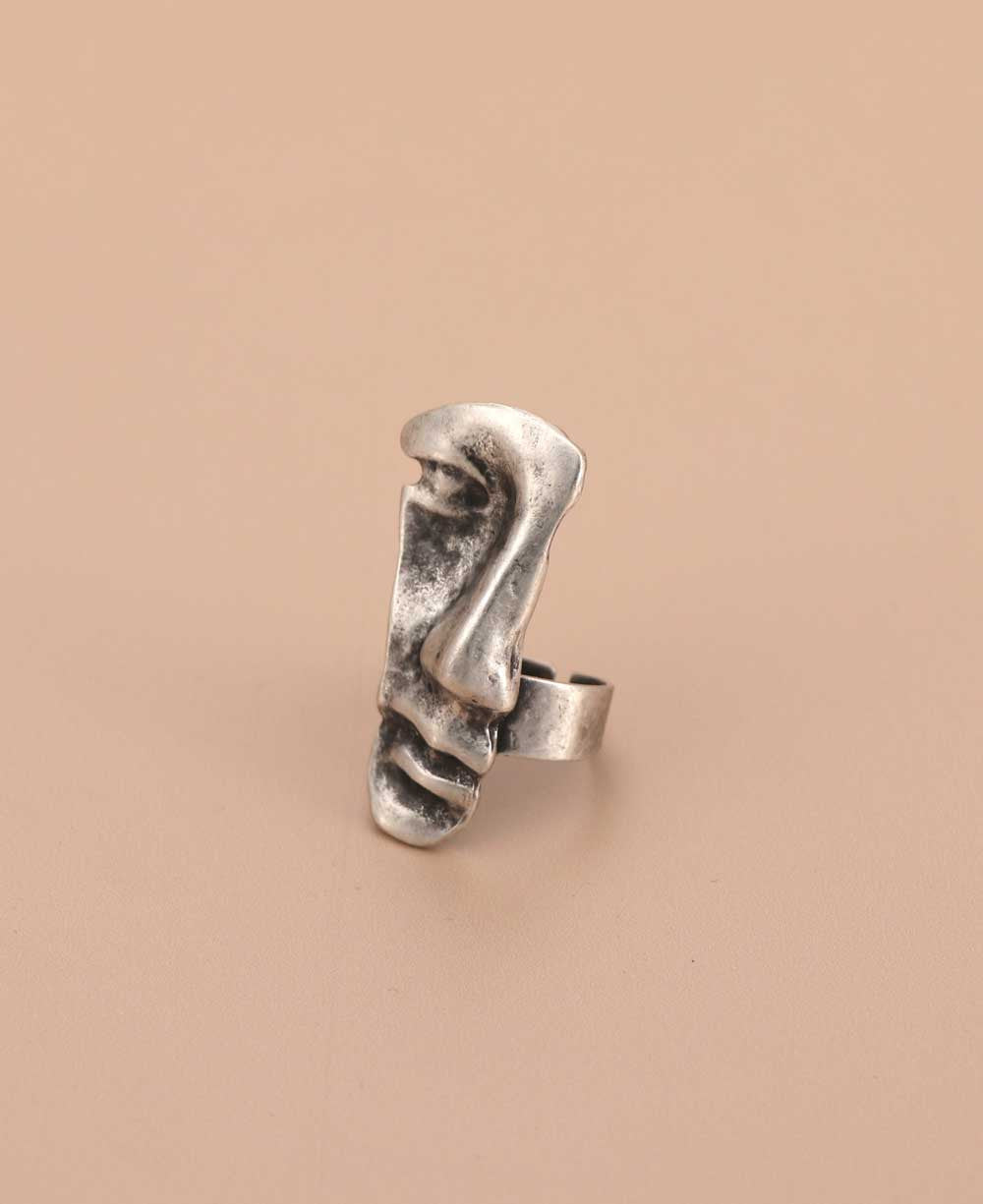 Face-in-Profile Sculptural Ring