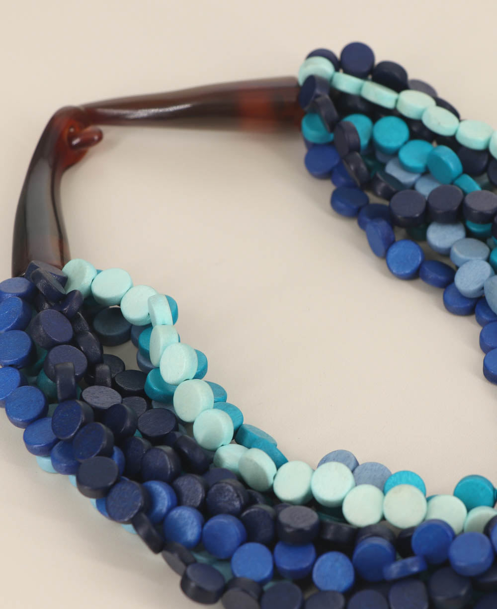 Nine-Strand Twist Necklace in Four Blues
