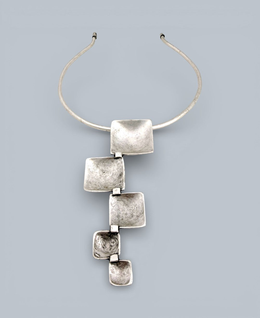 Cascading Square Collar Necklace