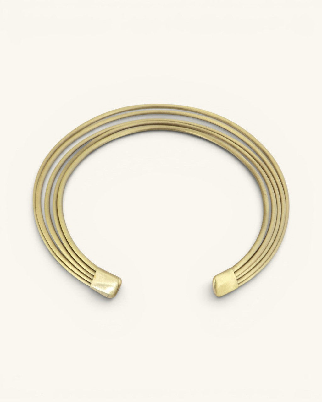 Graduated Brass Multi-Band Collar Necklace
