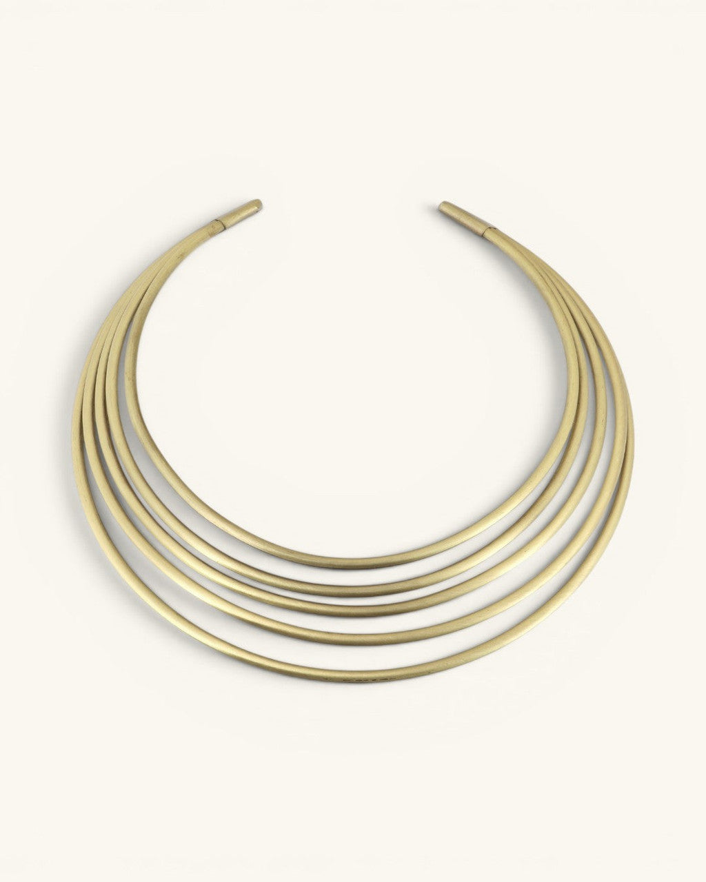 Graduated Brass Multi-Band Collar Necklace