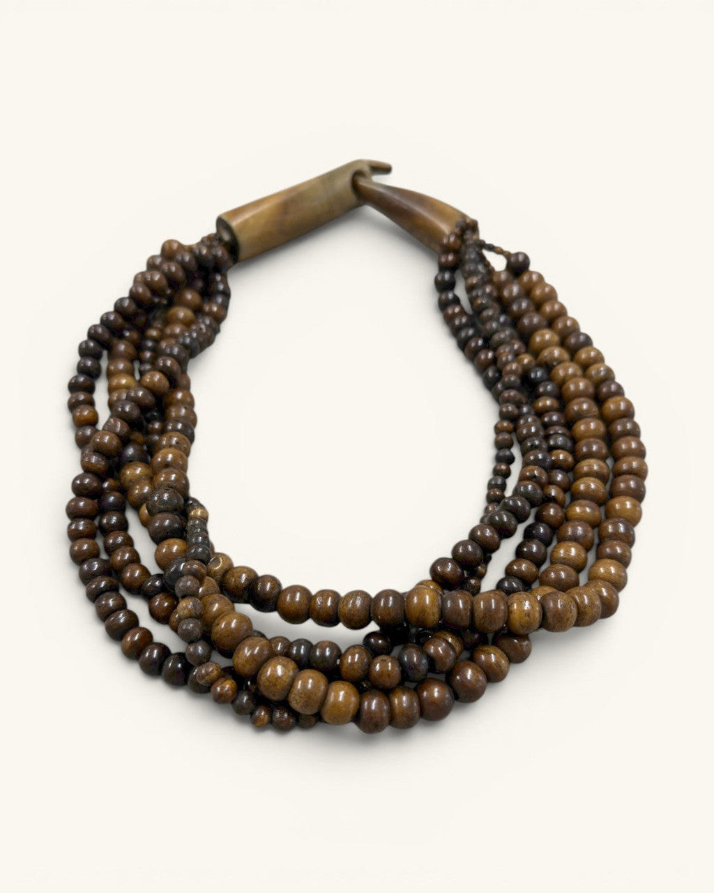 Five-Strand Bone Collar, Carved Horn Hook