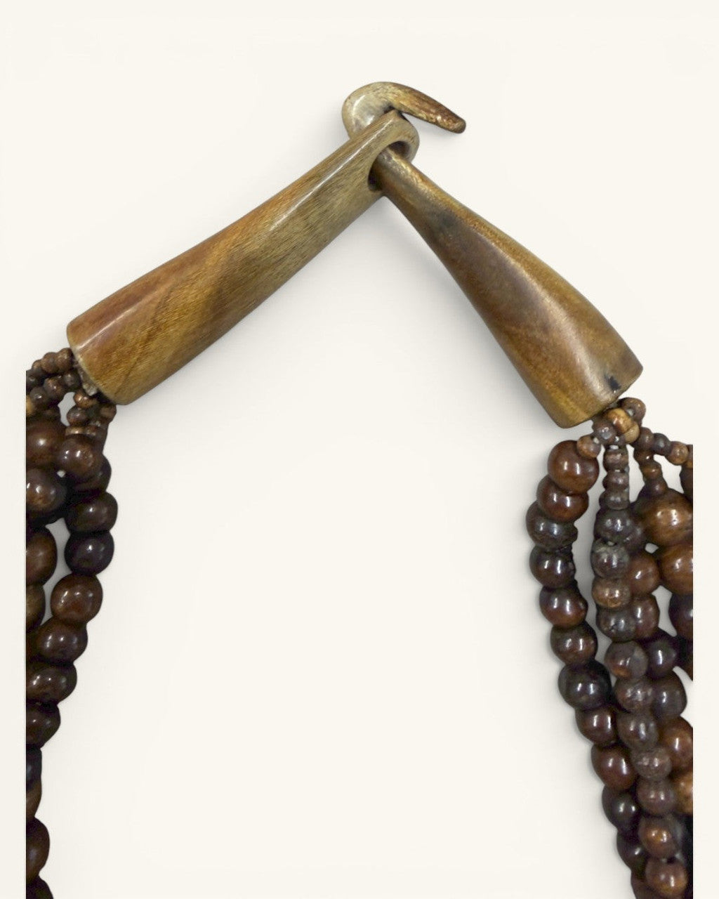 Five-Strand Bone Collar, Carved Horn Hook