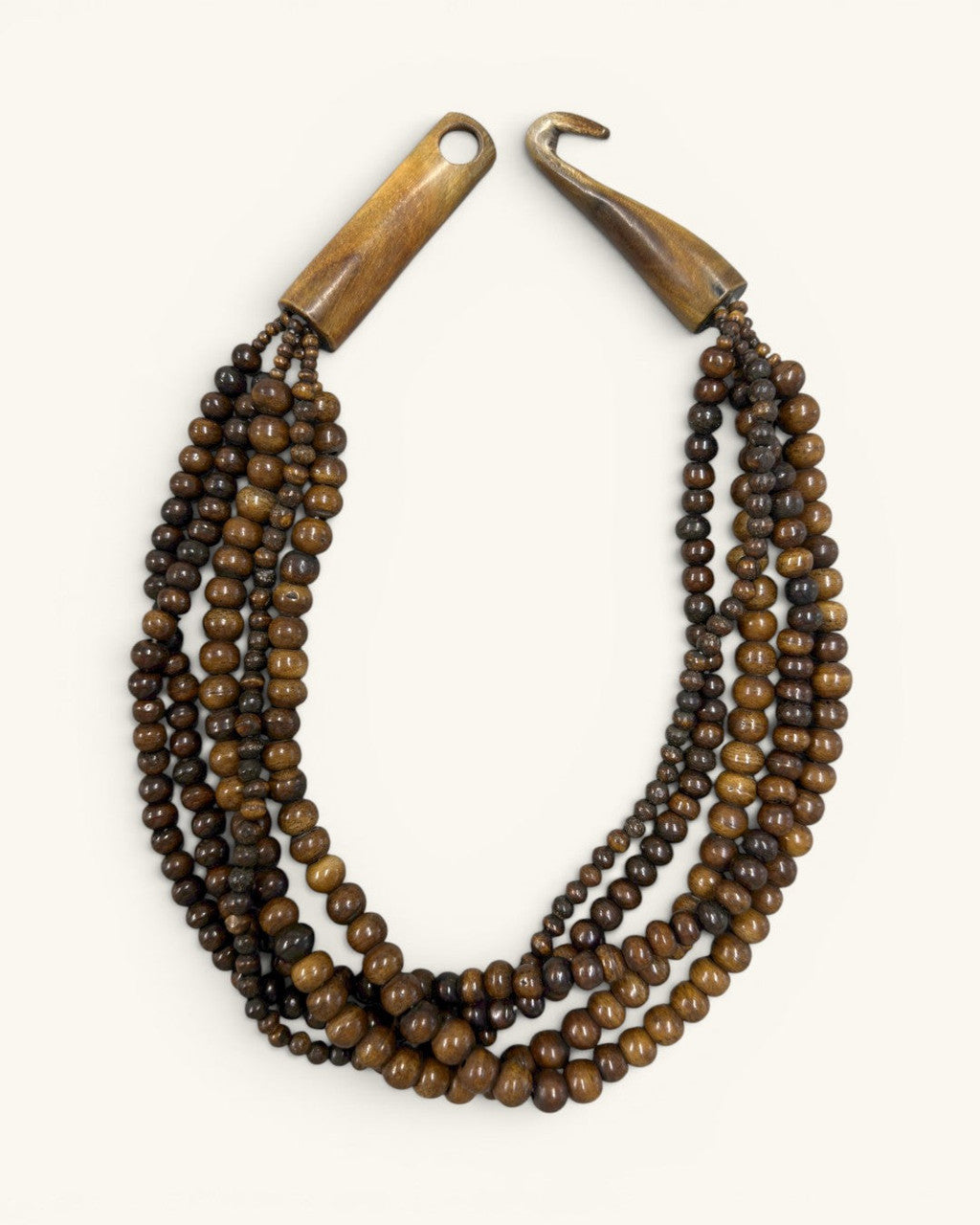Five-Strand Bone Collar, Carved Horn Hook