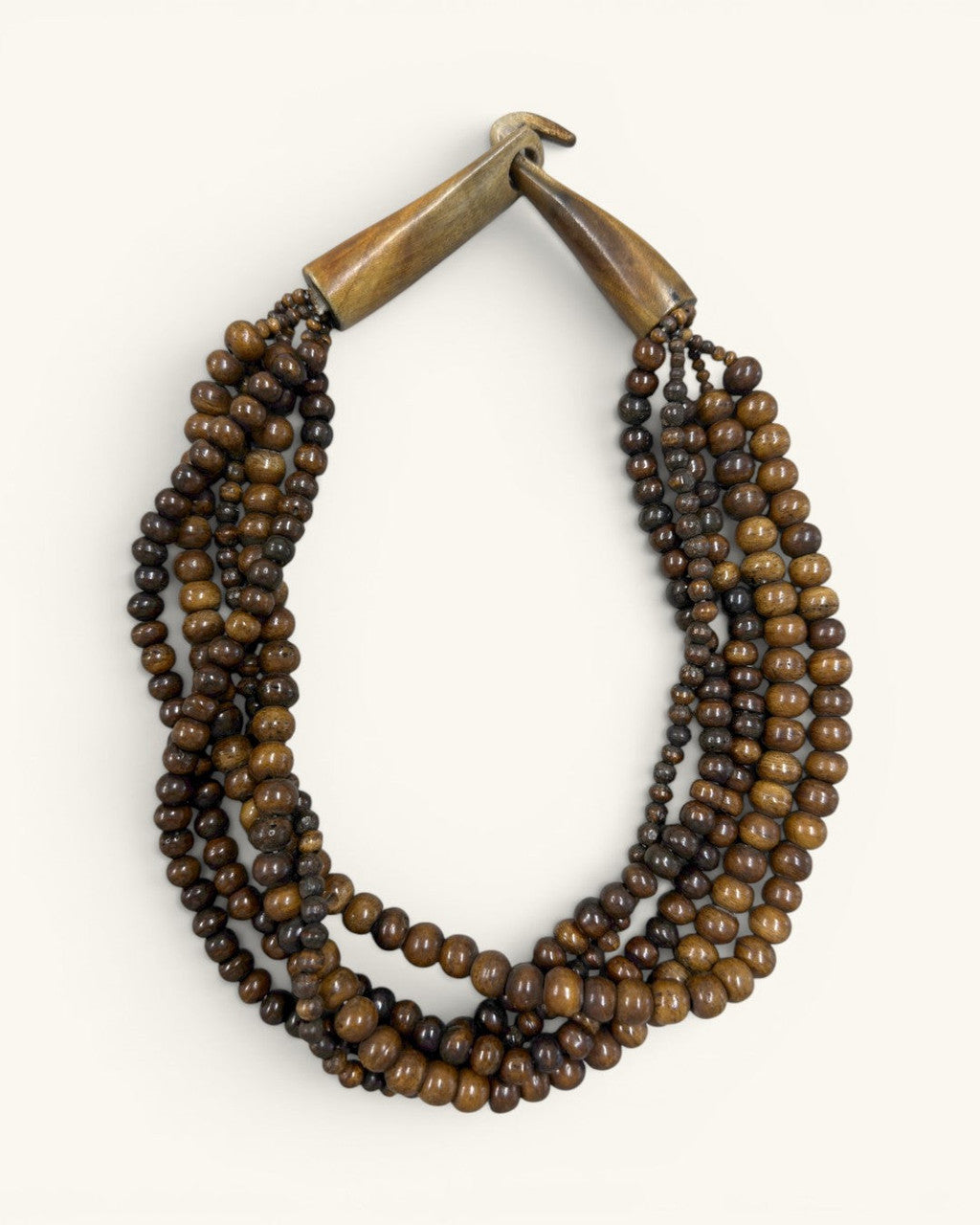 Five-Strand Bone Collar, Carved Horn Hook
