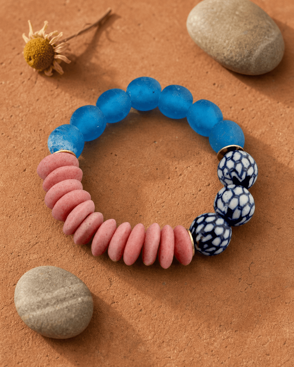 Color-Block Chinoiserie Stretch Bracelet