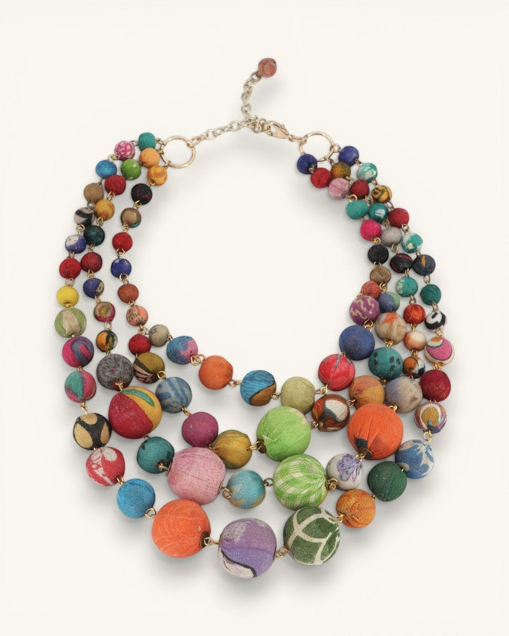 Four-Strand Kantha Bead Necklace