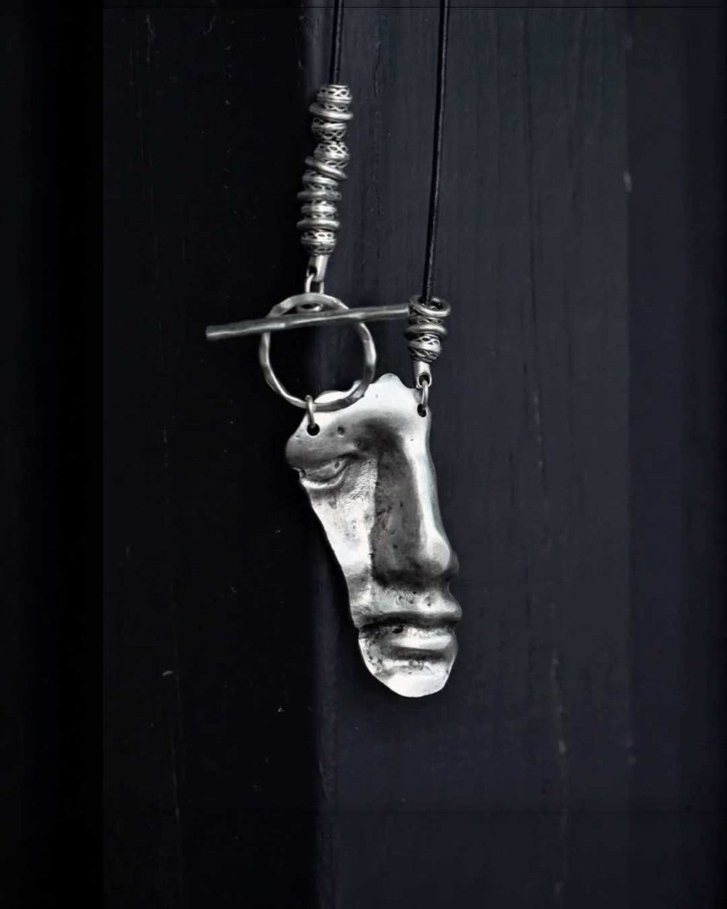 Sculptural Face Pendant Necklace