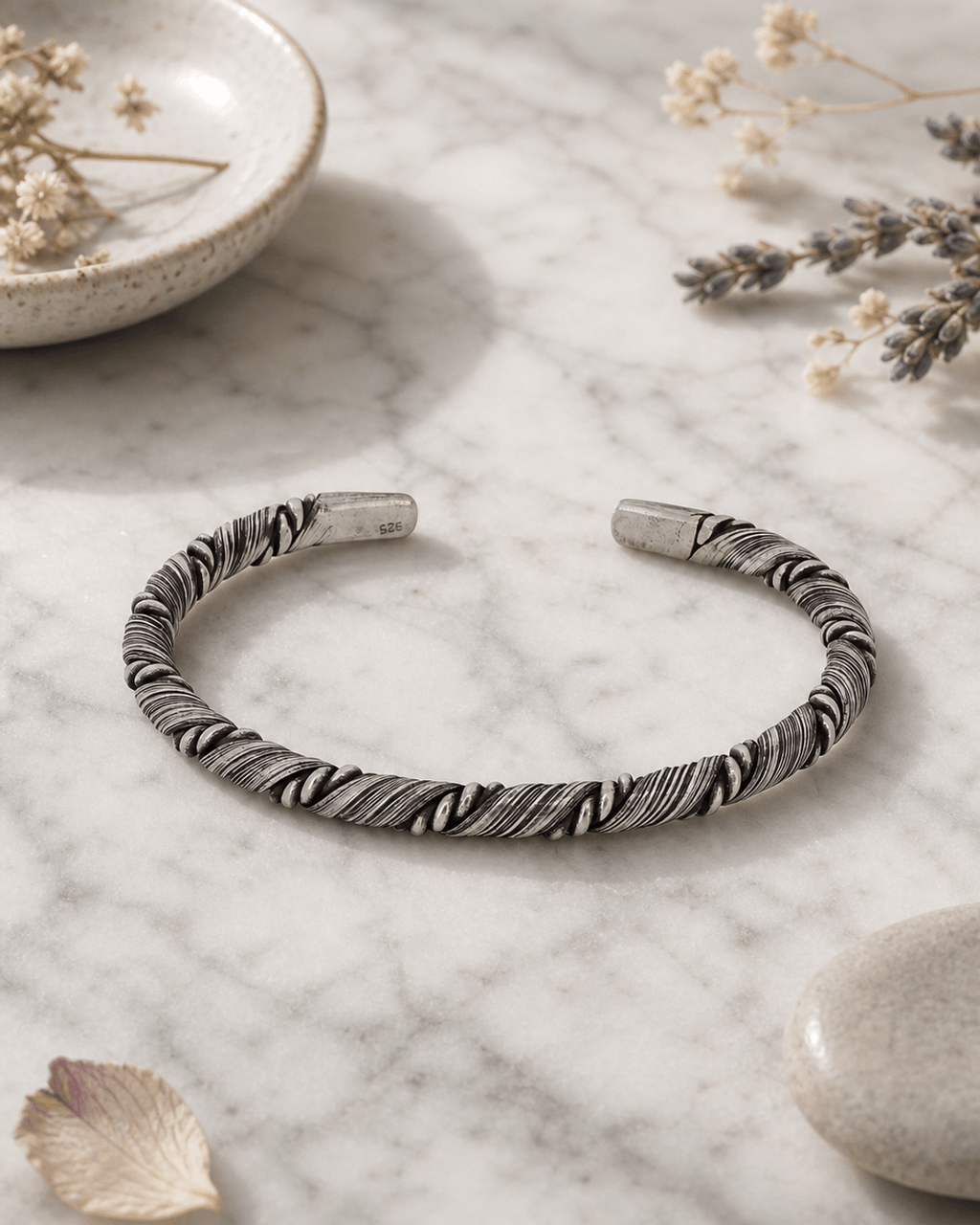 Twist Cuff in Sterling Silver