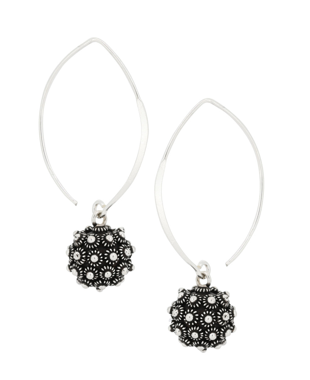 Silver Floret Threader Earrings