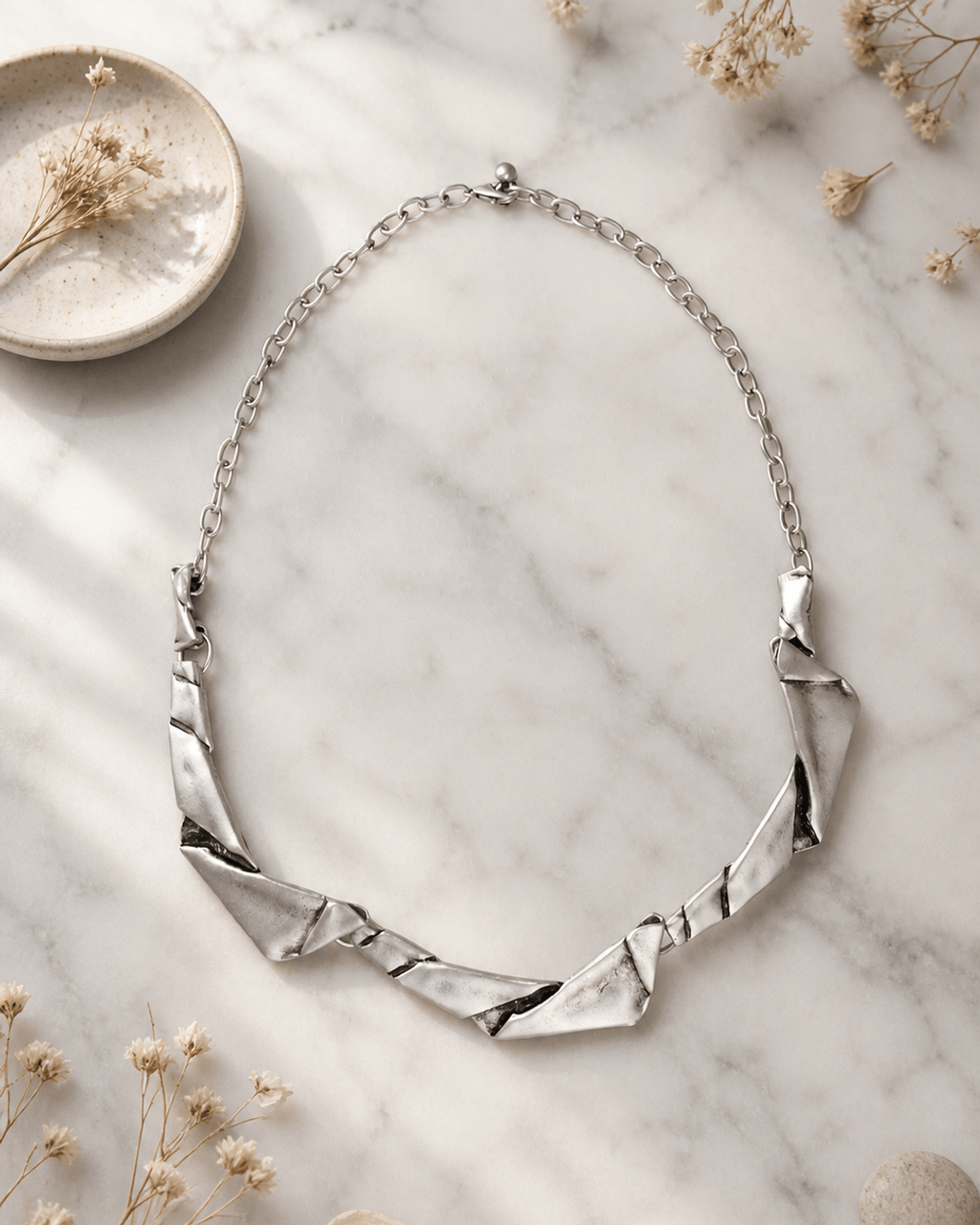 Paper-Fold Collar Necklace