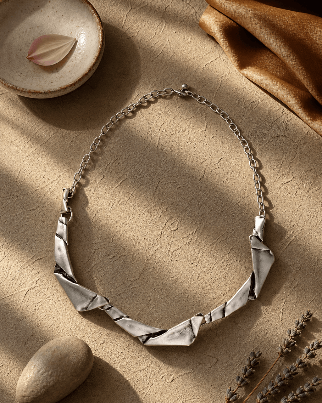 Paper-Fold Collar Necklace